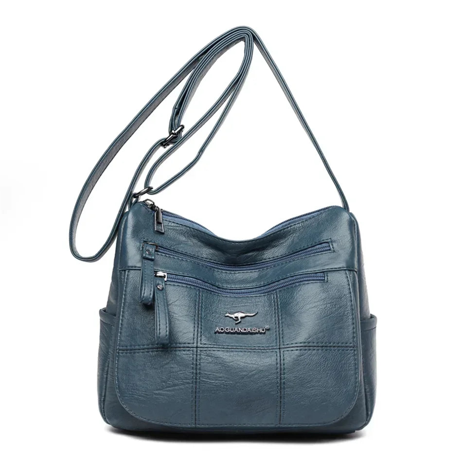 Stylische Damen Crossbody Tasche mit Plaid Muster – weich, sicher - vielseitig