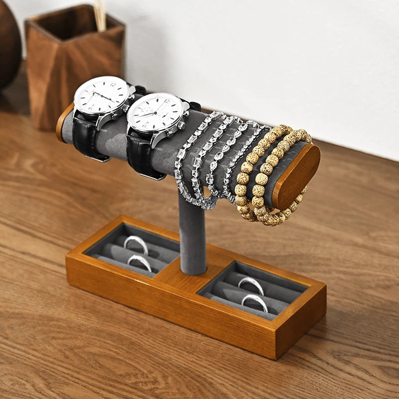 Eleganter Schmuckorganizer aus Holz mit vielseitigem Stauraum