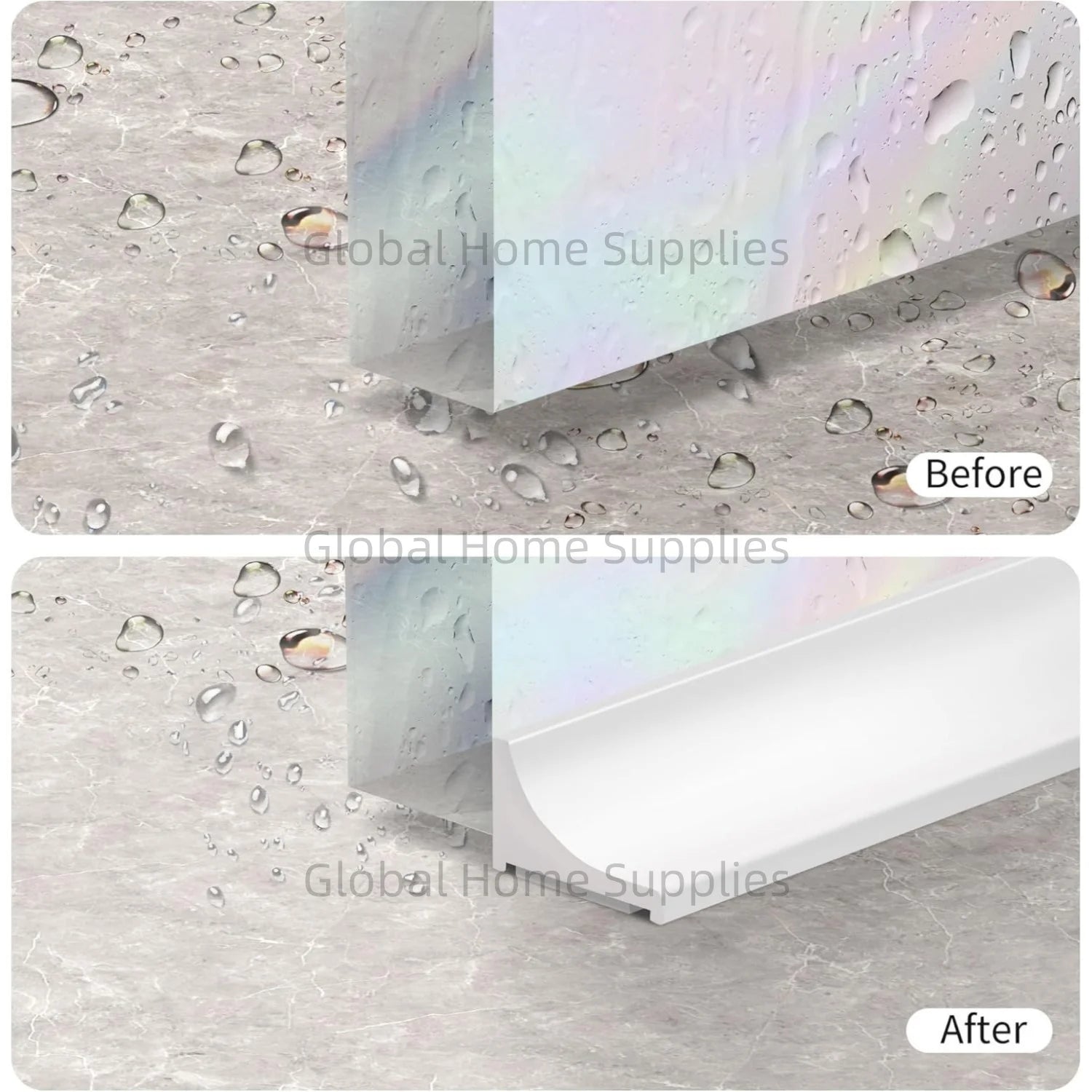 Selbstklebender Silikon Wasser Stopper für Dusche und Küche