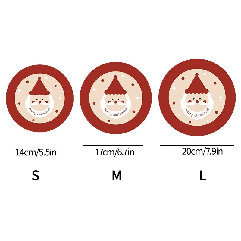 Runde Weihnachtsuntersetzer Tischset Wärmedämmung Küchengeschirr Pad Set