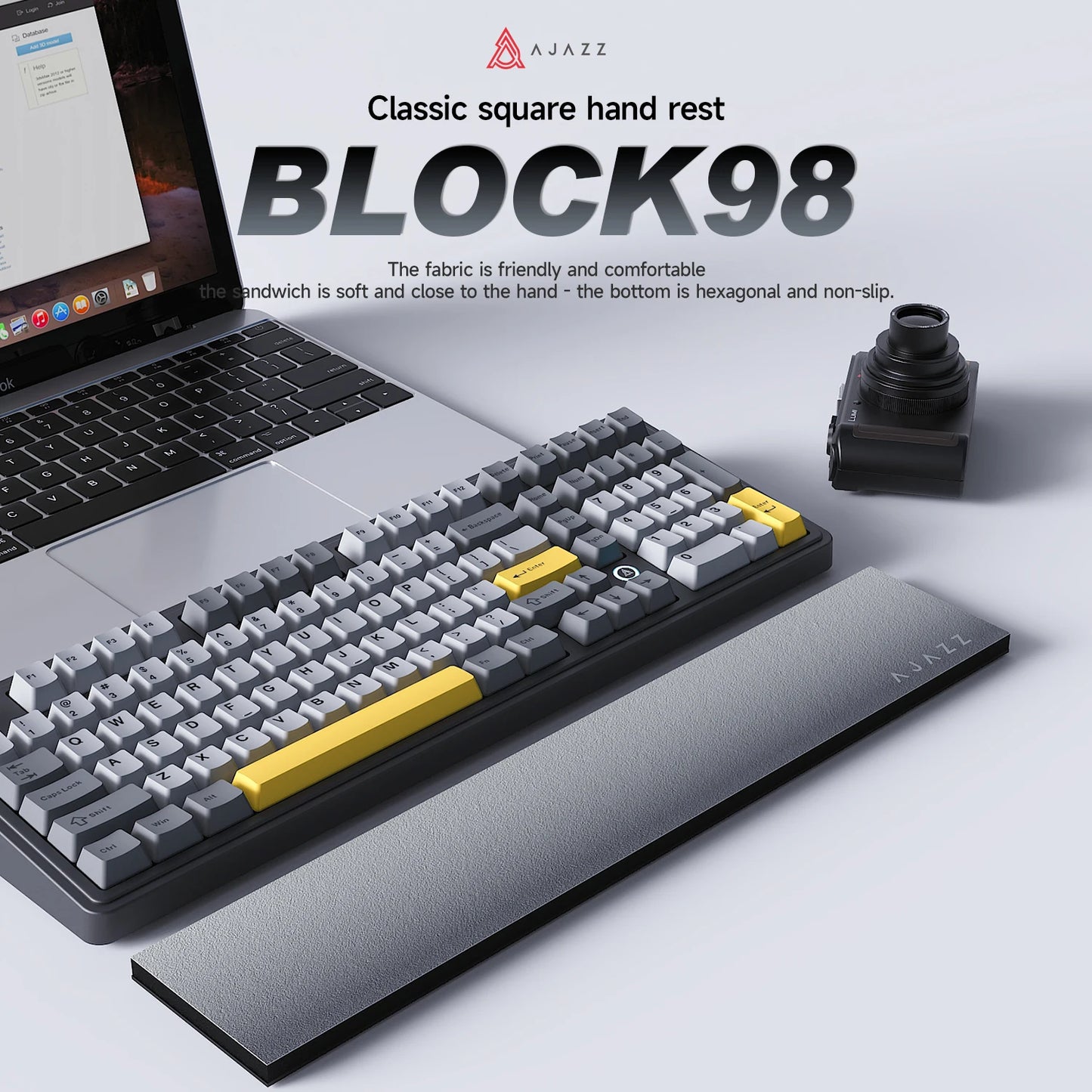 Mechanische Tastatur mit Farbverlauf und Memory-Schaum Handauflage Büro