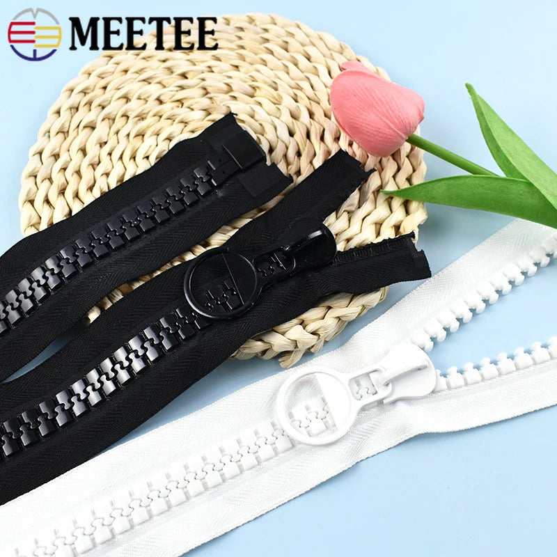 Extra grosser Resin Reissverschluss offen 60-200 cm fuer Jacken Taschen