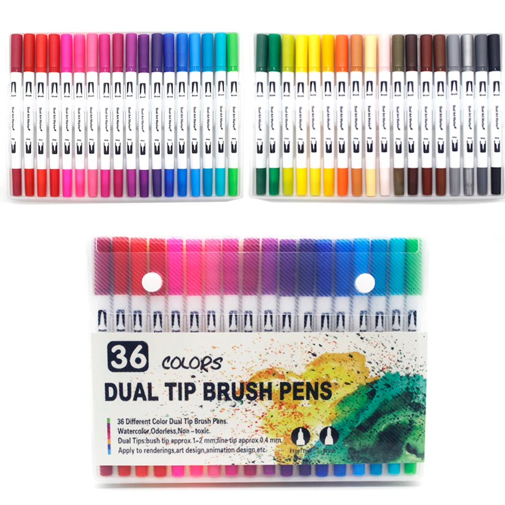 168 Farben Dual Brush Stifte für Aquarell, Manga - Schriftgestaltung