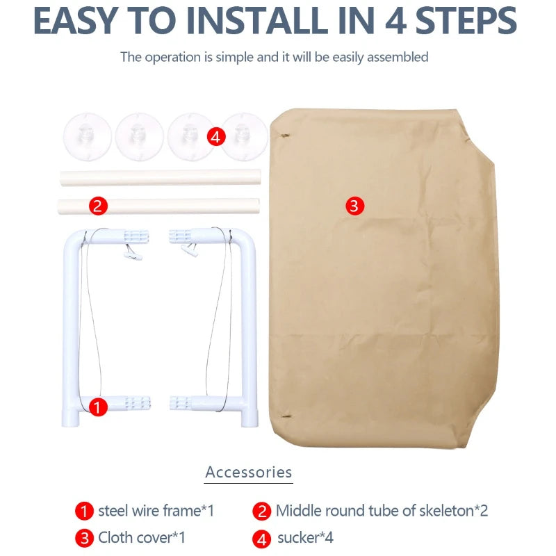 Katze Fenster Hängematte mit Saugnapf Atmungsaktiv Katzennest Haustierbett