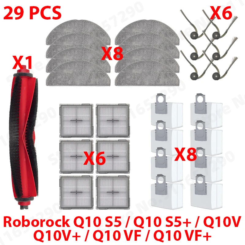 Zubehörset mit Bürste Filter und Staubbeutel für Roborock Staubsauger
