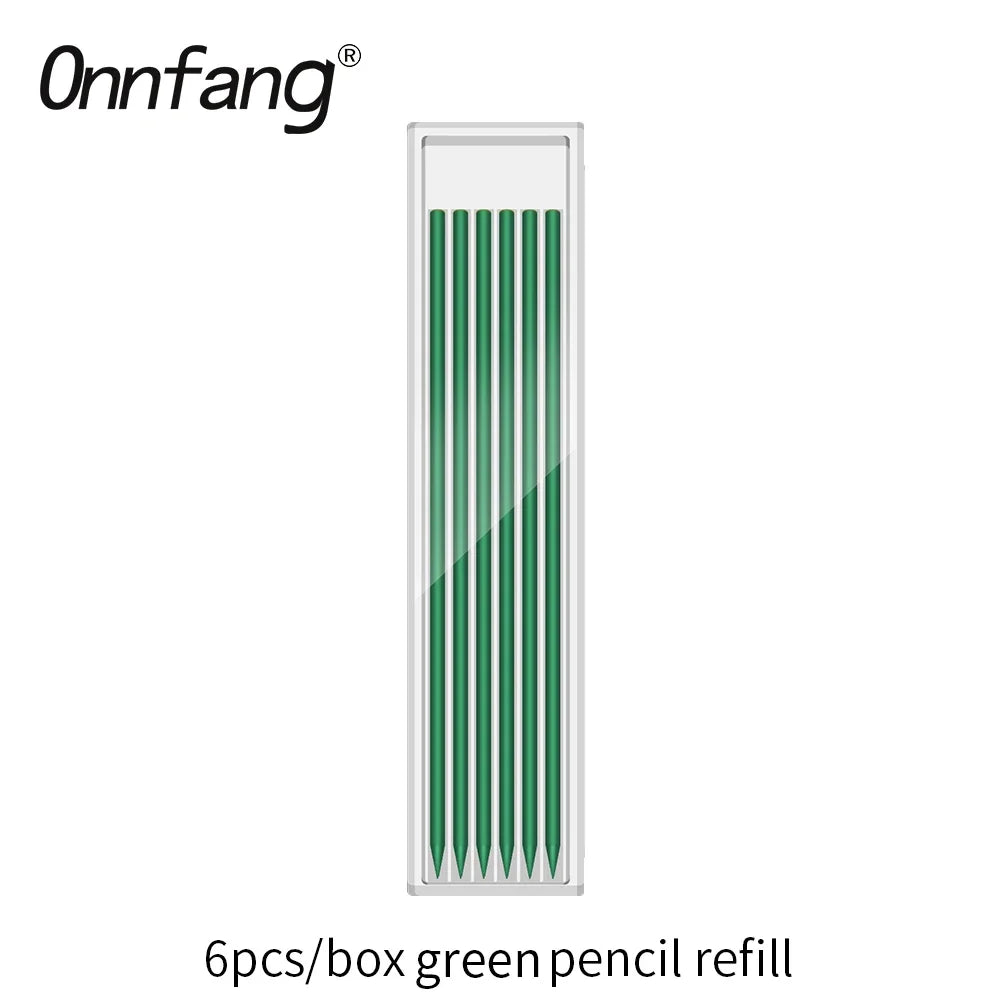 Präzise Zeichnen - Markieren: 2,8mm Zimmermanns-Druckbleistift mit Spitzer, 6 Farben
