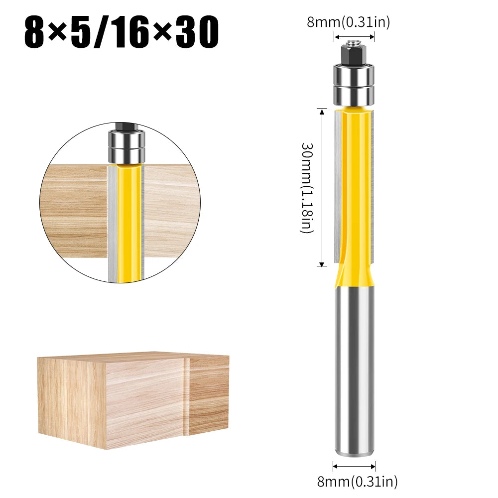 8mm Schaft Wolframstahl Holzbearbeitung Fräser mit Flache Kante