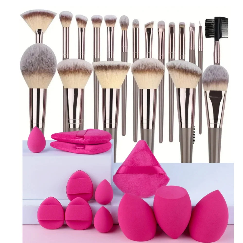Make-Up Pinsel Set 3-20 Stück weiche Foundation Lidschatten Rouge Pinsel