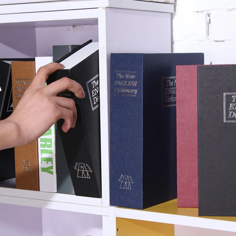 Mini Buch Safe Versteckte Geld Box mit Schloss für Schmuck und Schlüssel