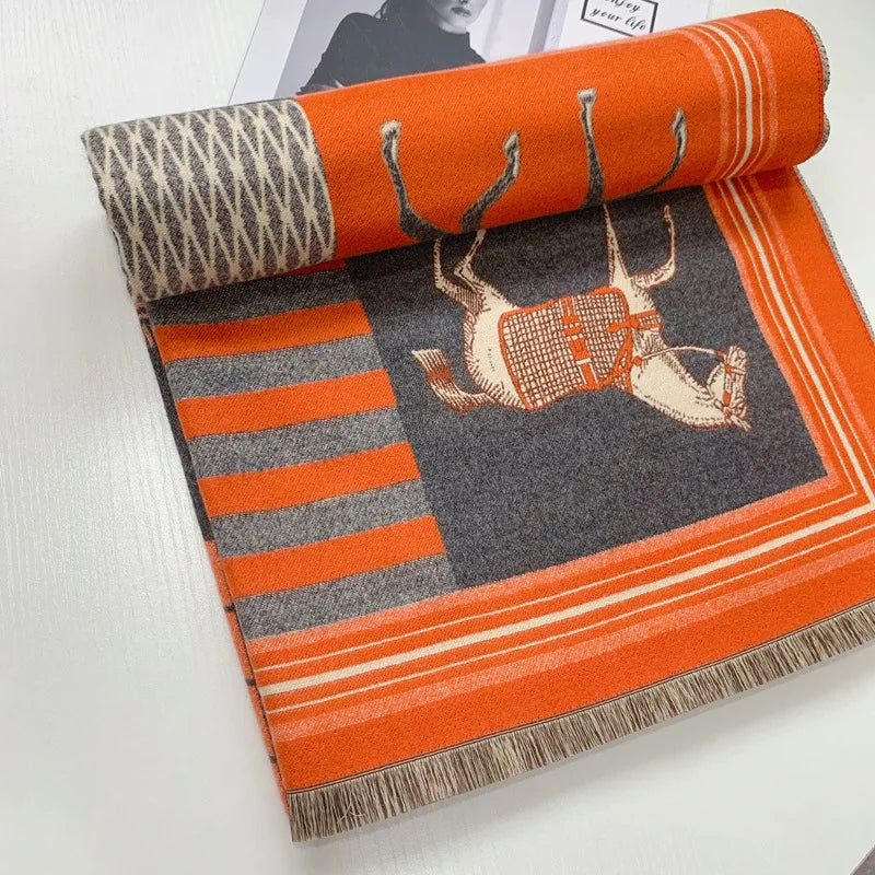 Luxuriöser Kaschmir-Gefühl Schal für Frauen im Herbst/Winter-Yabubest - Home & More