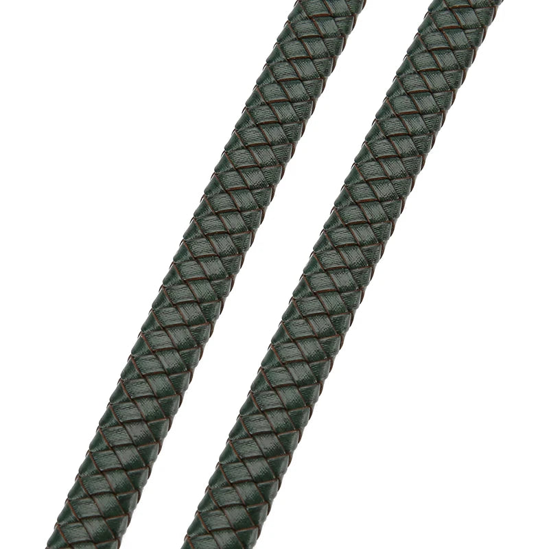 Flaches echtes Lederband 0,5 oder 1 Meter für Schmuck 8, 10 und 12 mm breit-Yabubest - Home & More