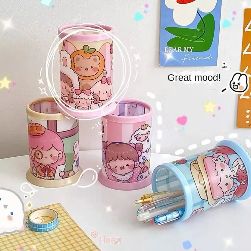 Niedlicher runder Cartoon Stifthalter große Kapazität für Studenten