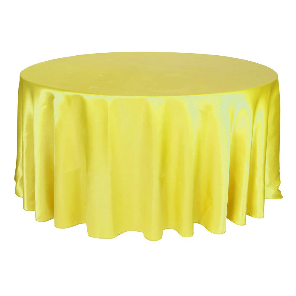 Elegante runde Satin Tischdecke für besondere Anlässe
