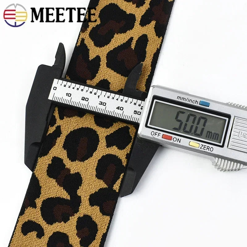 Elastisches Leoparden-Jacquard Band für Nähprojekte und Kleidung