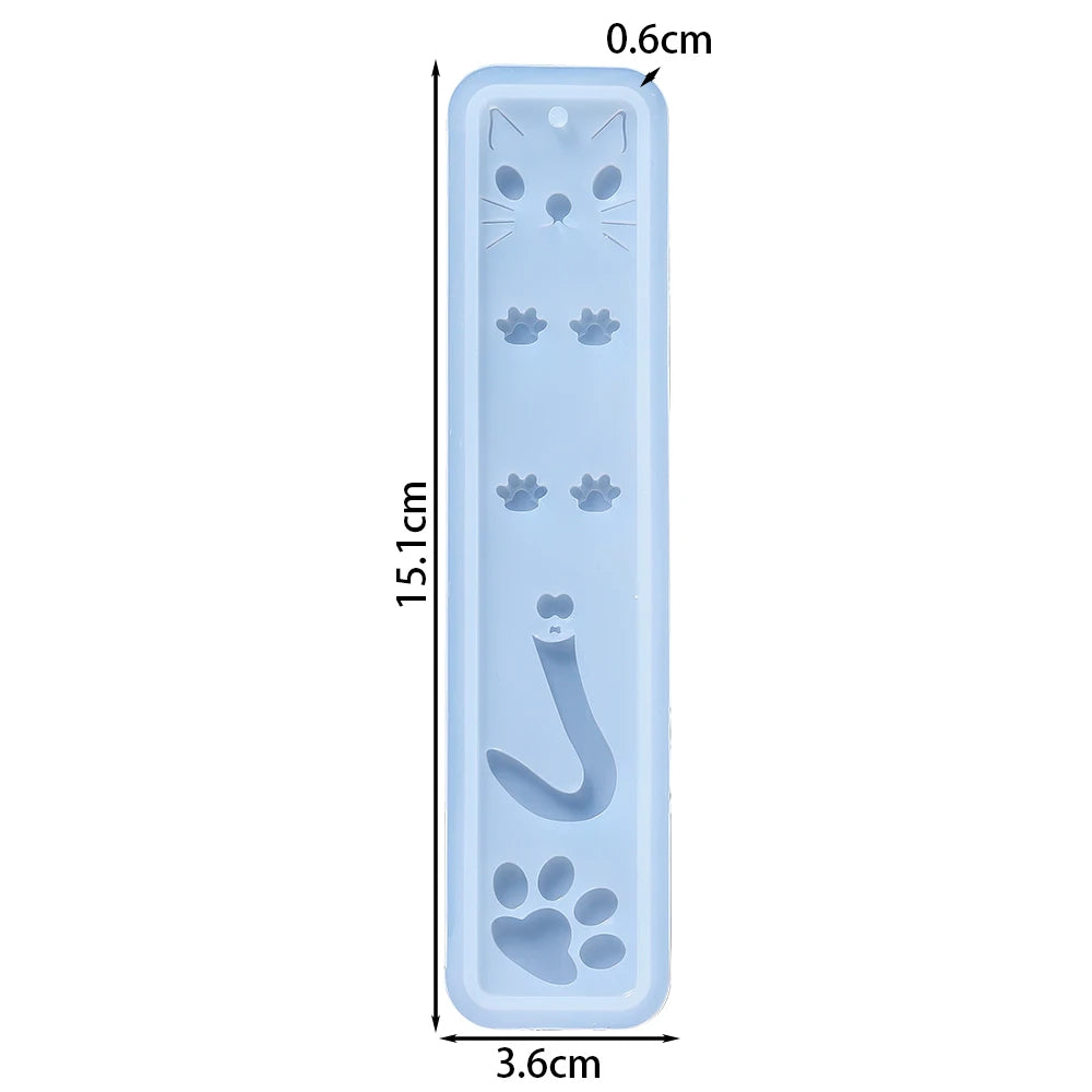 DIY Silikonform Lesezeichen Anhänger Epoxidharz Schmuck Gussform Zubehör