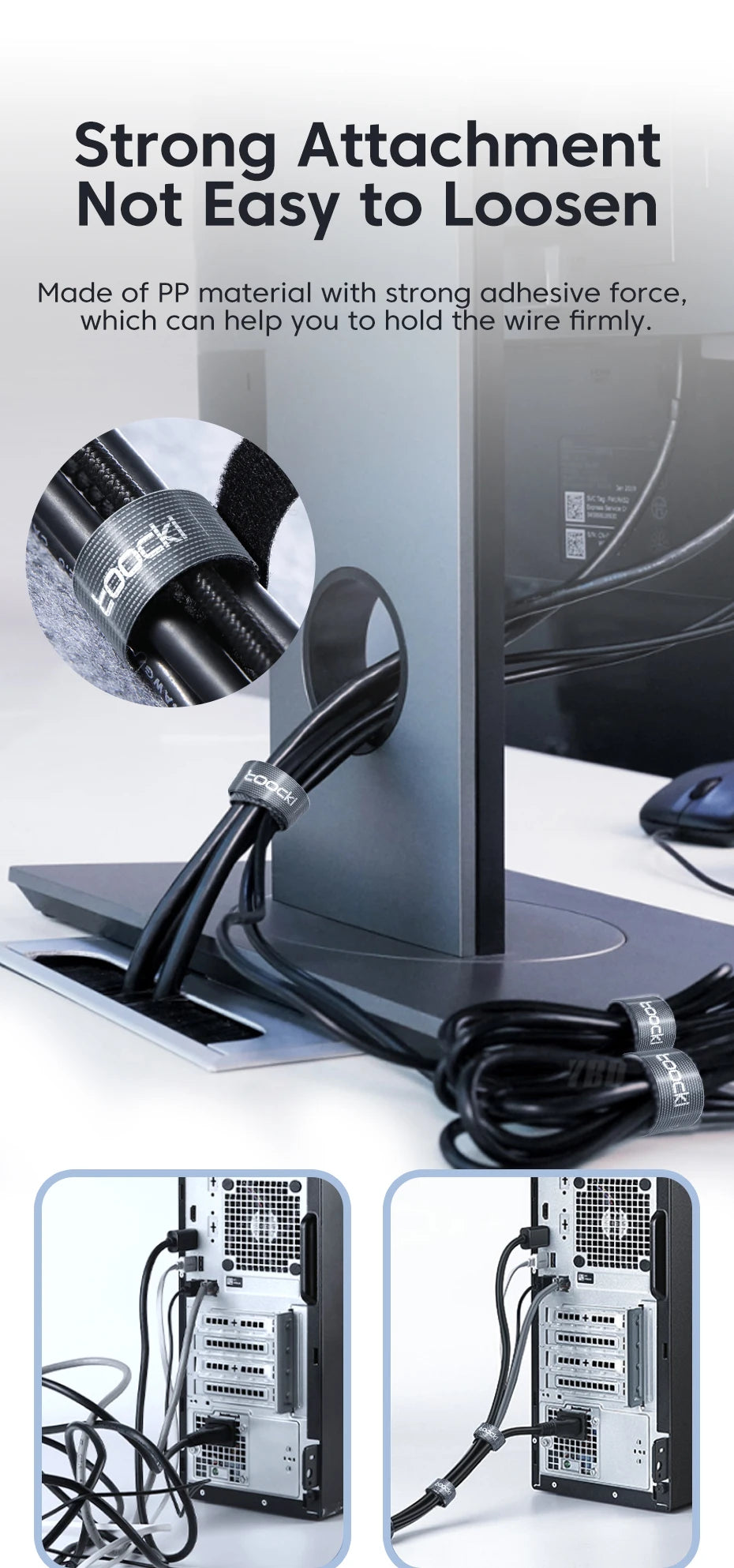 Toocki Kabel-Organizer, Drahtwickler, USB-Kabelmanagement, Schutz für Kopfhörer, Maus, Kabelbinder, Telefonzubehör für iPhone, Samsung-Yabubest - Home & More