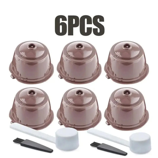 6x Wiederverwendbare Kaffee Kapseln Nachfüllbar Kapsel Filter Tasse Set