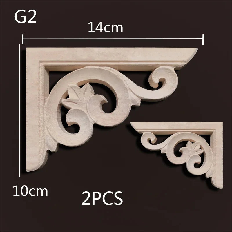 Exklusive Holz Eckverbindung Onlay Applikation für Möbel & Heimdeko