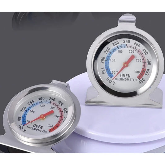 Haushaltsthermometer aus Edelstahl mit großem Zifferblatt für Ofen und Küche