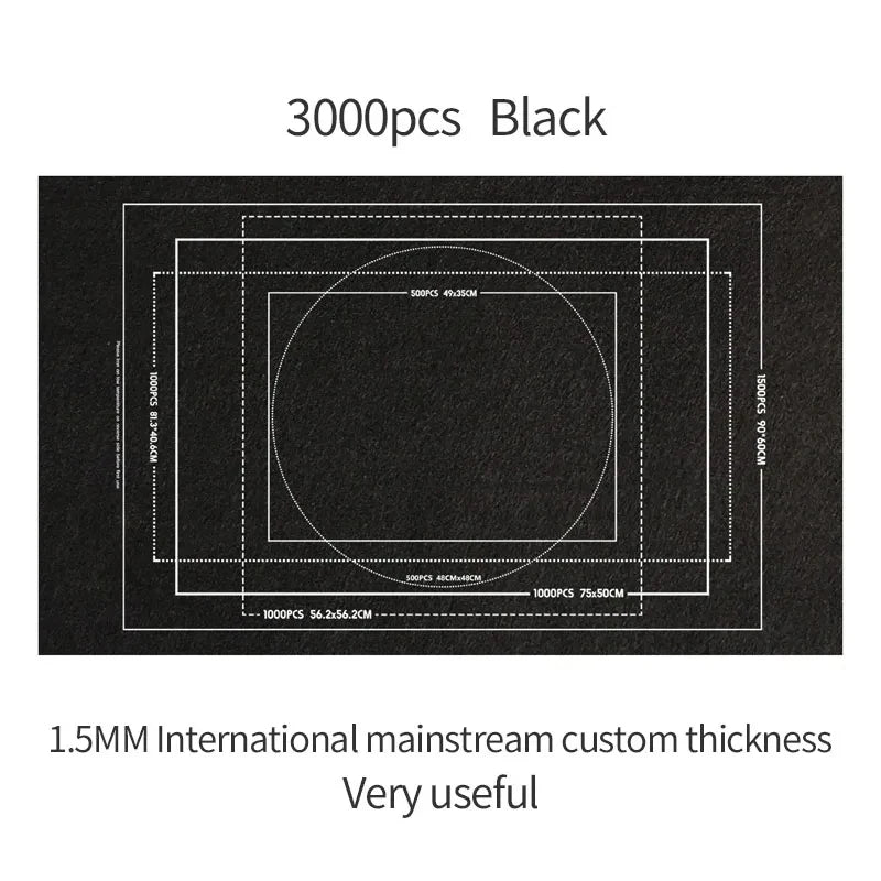 Puzzle-Rollmatte für 1500–3000 Teile | Filz-Aufbewahrung mit Tasche-Yabubest - Home & More