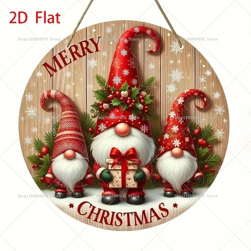 Dekorativer Holz Wandbehang mit festlichem Weihnachtsmotiv zur Gestaltung