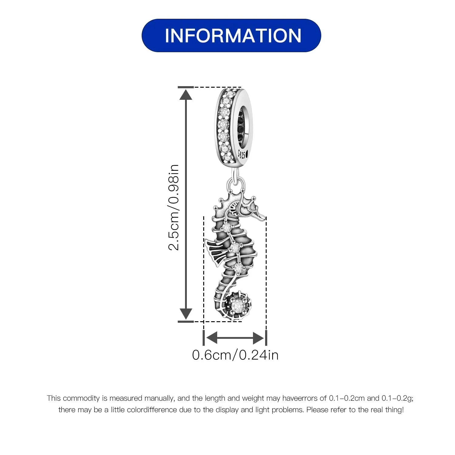 925 Sterling Silber Muschel Seestern Anhänger für Armband