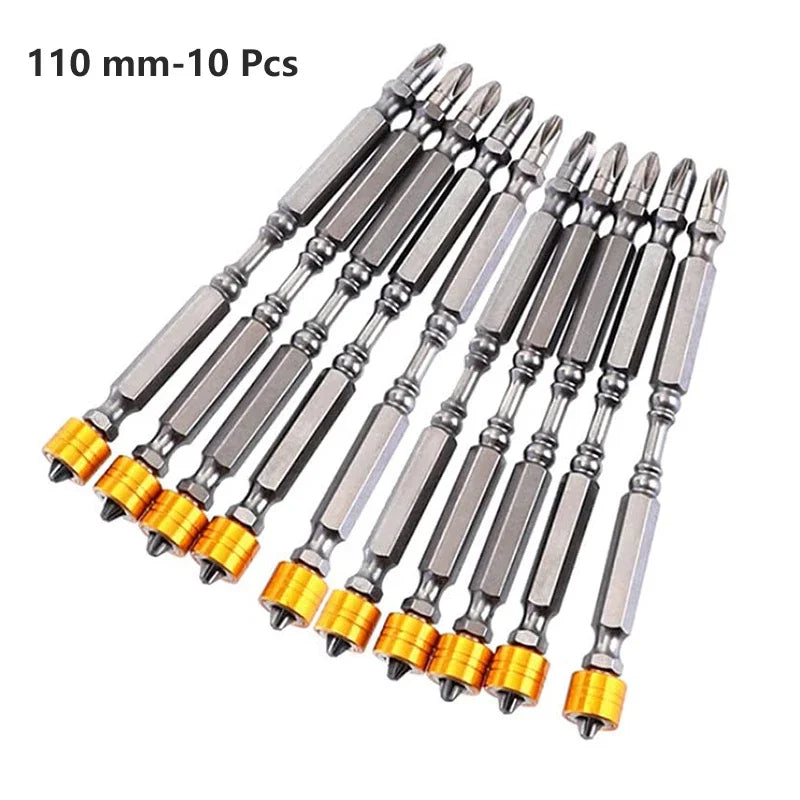 5/10 Stück PH2 magnetische Schraubendreher Bits 1/4 Zoll Sechskantschaft