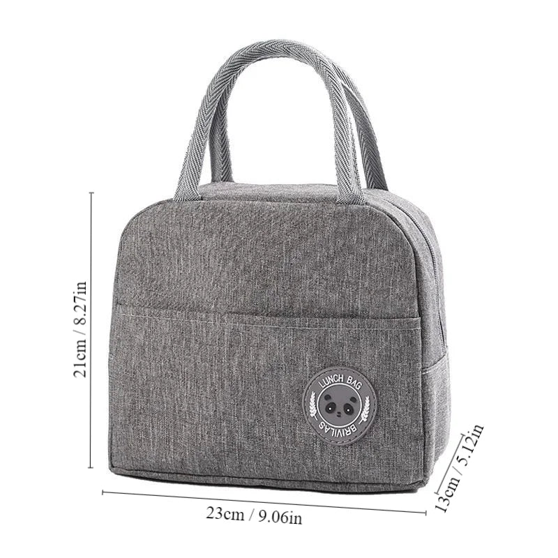 Praktische isolierte Lunchtasche mit Aluminiumfolie, mehrere Fächer, 23x21x13 cm
