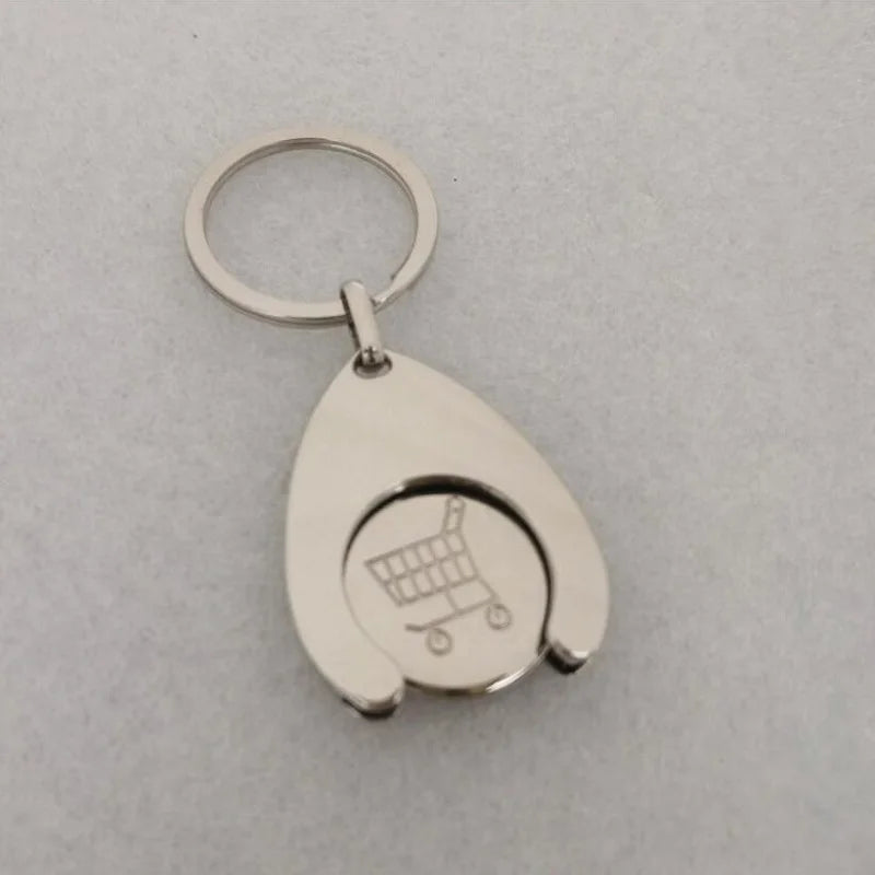 23mm Metall Einkaufswagen Münzhalter Schlüsselanhänger Karren Token
