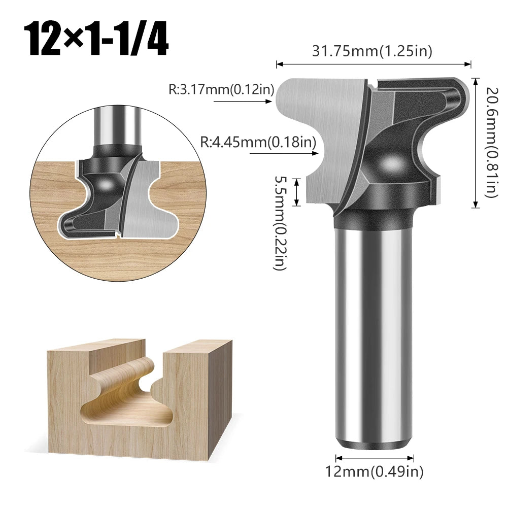 12mm Schaft Zwei Arc Nagel Clipper Router Bit für präzises Fräsen