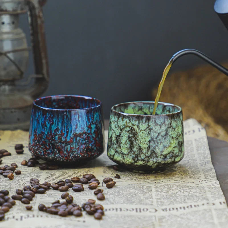 Kleine Keramik Kaffeetasse mit persönlichem Handwärmer-Yabubestshop