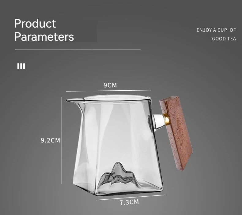 GIANXI Teetasse 350 ml Pyrex Tee-Set mit Griff und Filter handcrafted