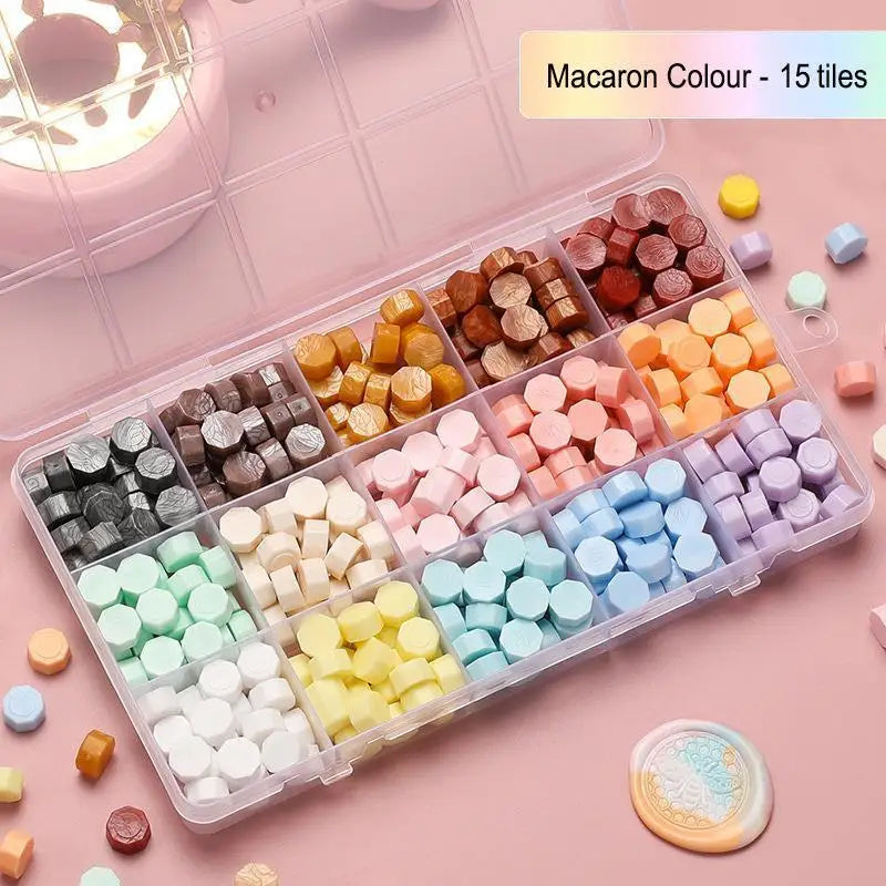 Dekoratives Wachs Siegel Stempel Set zum Basteln