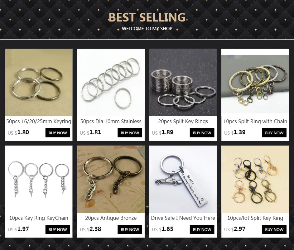 50 Schlüsselanhänger-Verbinder für kreative DIY-Projekte-Yabubest - Home & More