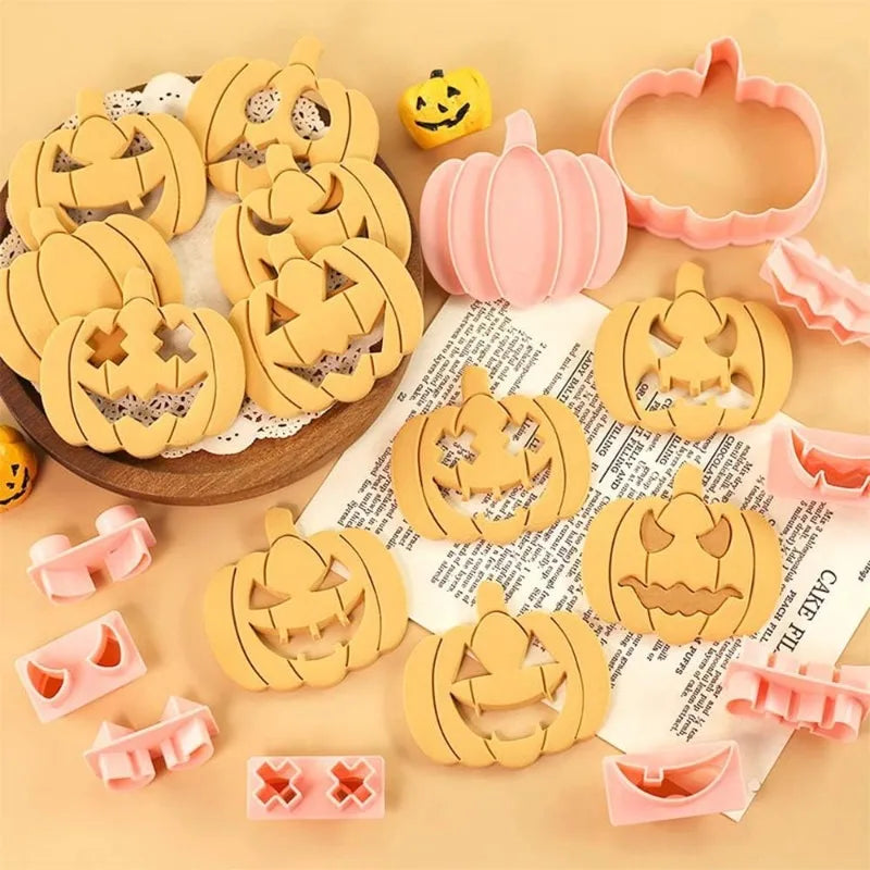 Halloween Keks Ausstecher Set 3D Kürbis Geist Fondant Prägeform