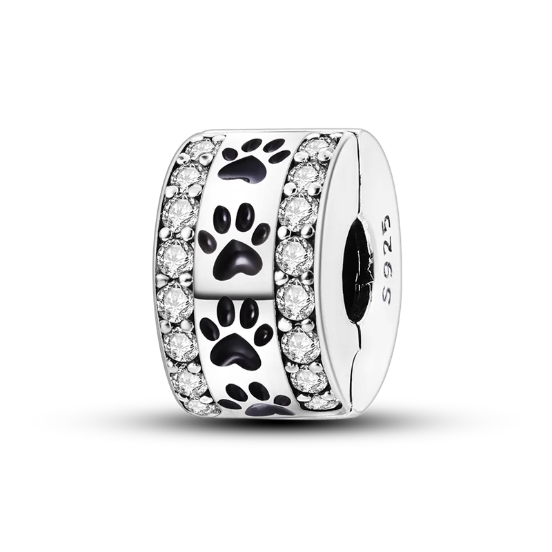 925 Sterling Silber Charm mit rosa Schmetterling - leuchtenden Glühwürmchen