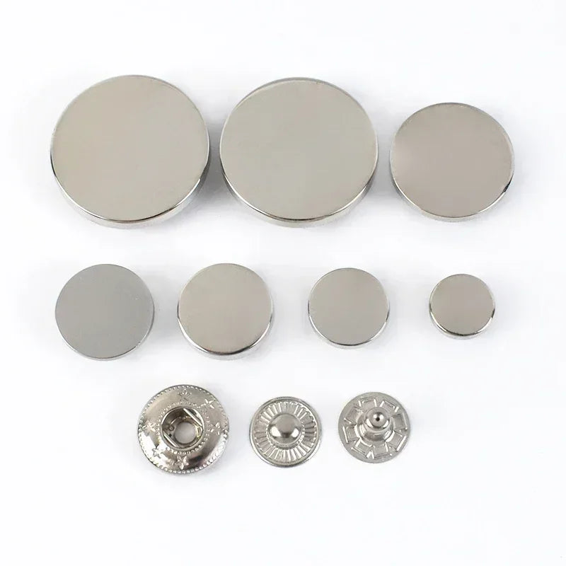20 Sets Metall Druckknöpfe 10 12 15 17 20 25 mm Nähzubehör