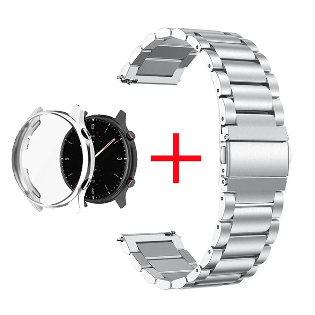 Edelstahl Strap & Case für Amazfit GTR 2 3 Pro