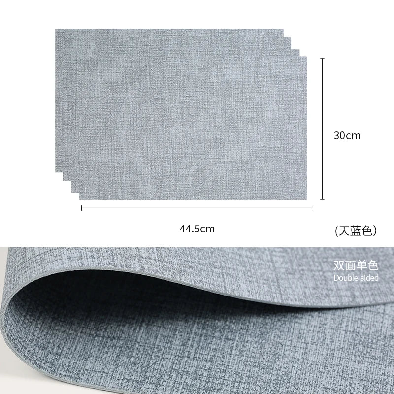 Wasserdichte PVC Kunstleder Tischsets 4er Set für Ihre Küche