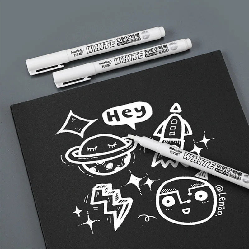 Wasserdichter Weißer Permanent Marker 1mm Für Stoff Holz Leder Kunst