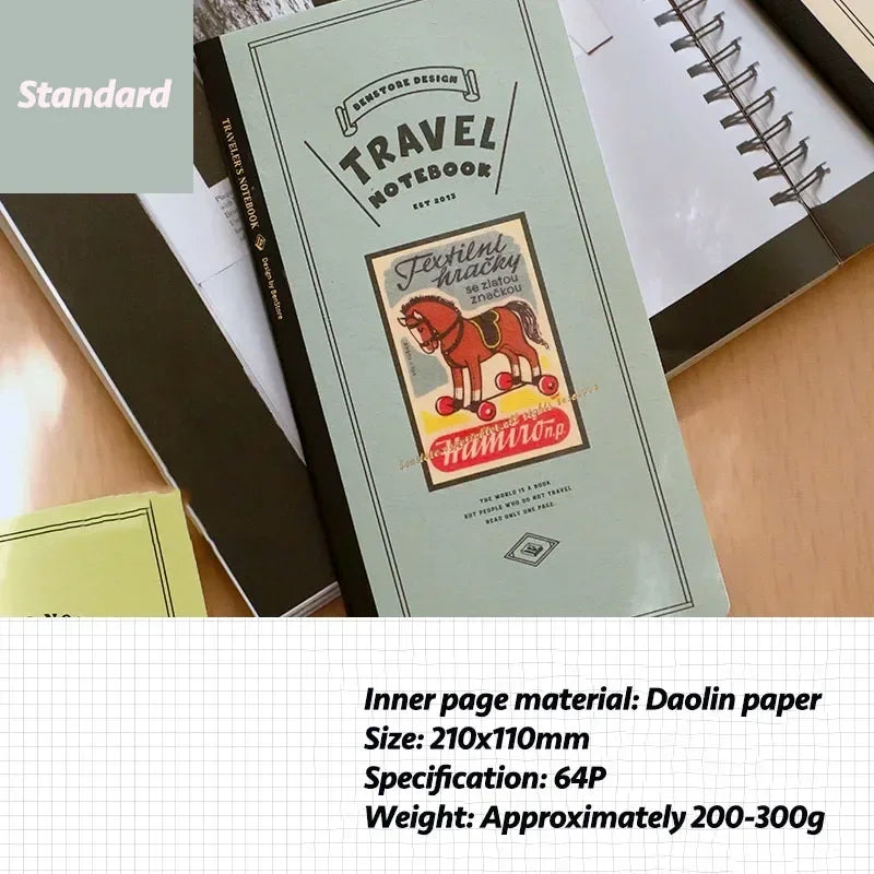 Notizbuch Ersatzkern Standard Blanko Quadratisch für Reise und Alltag