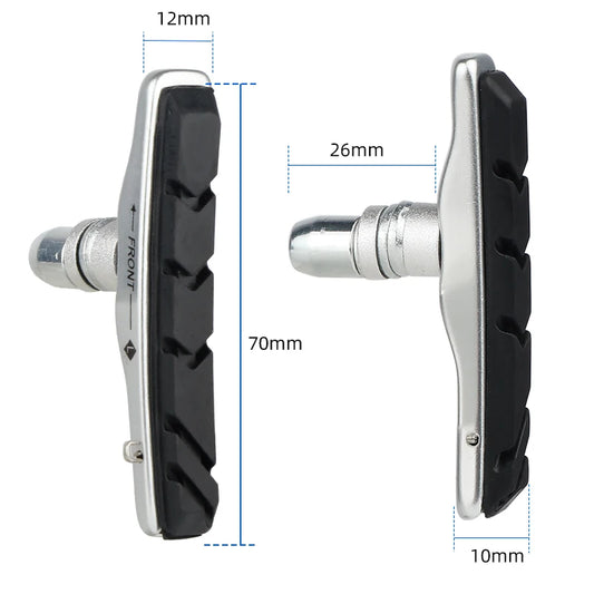 V-Bremsbeläge MTB 72mm Wetterfest Geraucharm Für Lineare Zugbremsen