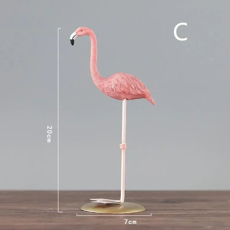 Dekorative Flamingo Resin Figur Miniaturen für Wohnzimmer Schreibtisch