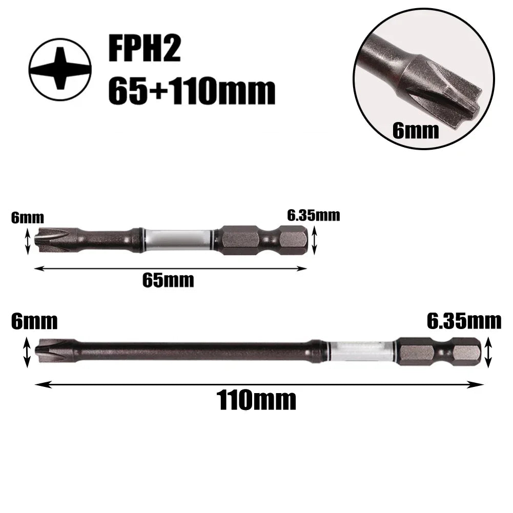 Magnetischer Spezial-Schraubendreher Bit 65/110mm – Präzise - rostfrei Set