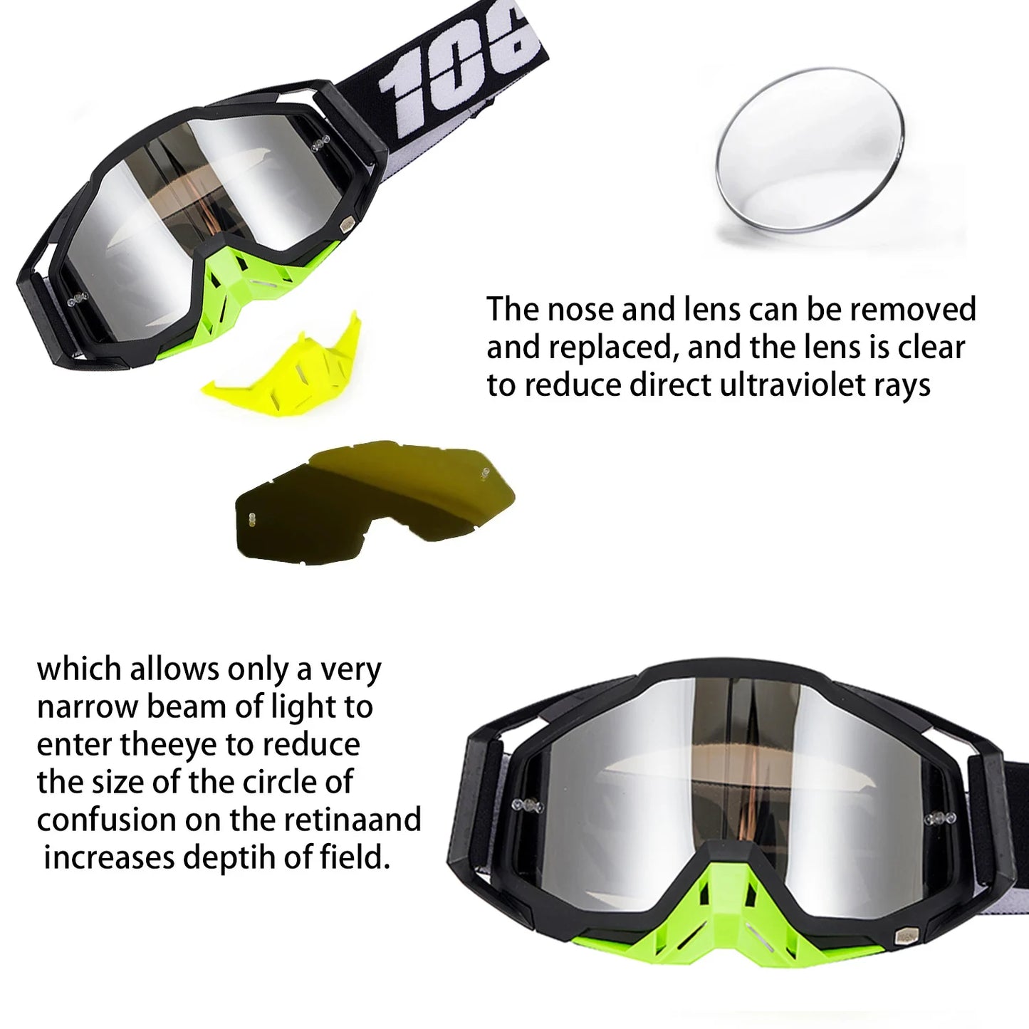 Offroad Schutzbrille Unisex für Motocross ATV Ski Radfahren Windschutz