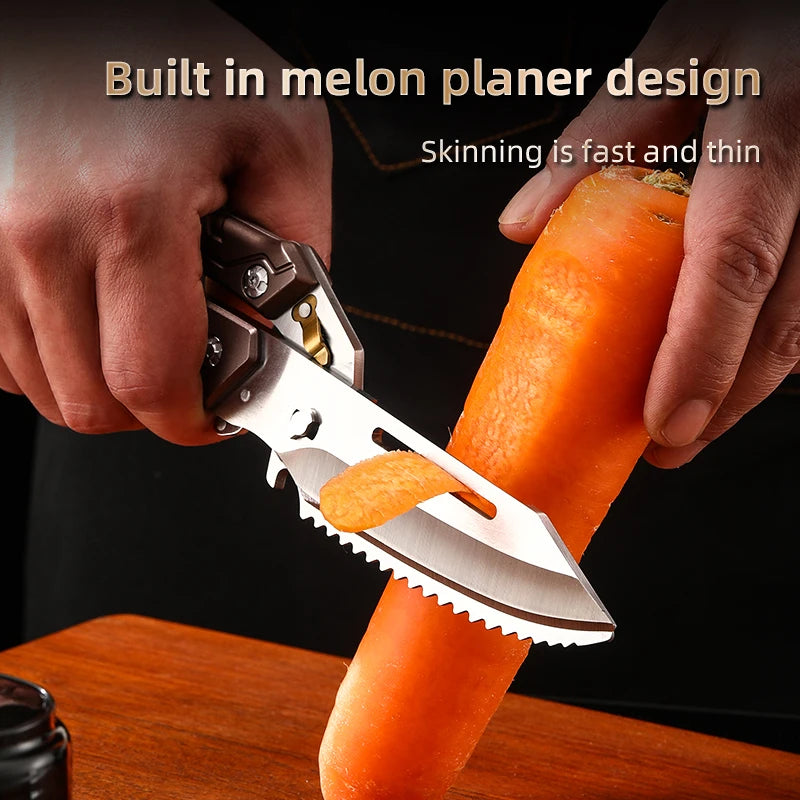 Multifunktionale Edelstahl Küchenschere für Fleisch Fisch und Gemüse