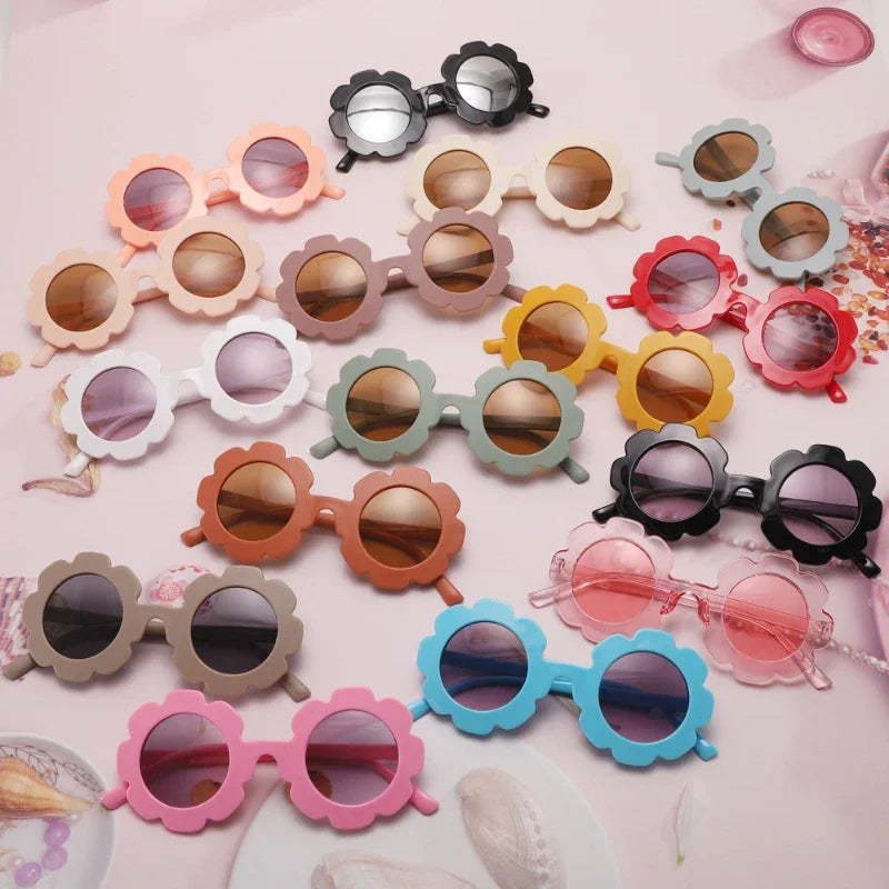 "Sonniger Schutz: Runde Sonnenblume Kinder Sonnenbrille mit UV400 für Kleinkinder"