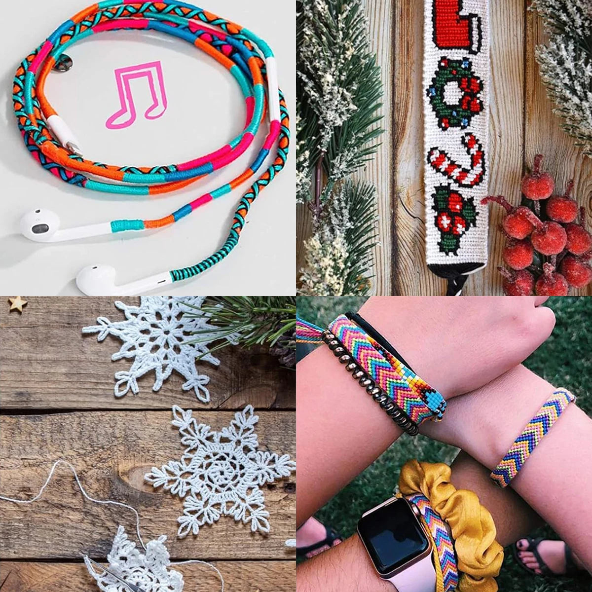 Abriebfestes Multicolor Stickgarn aus Polyester und Baumwolle