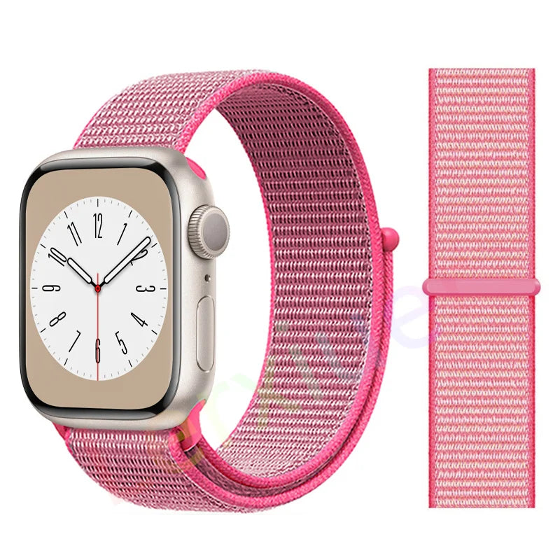 Nylon Schlaufenarmband für Apple Watch alle Serien und Größen