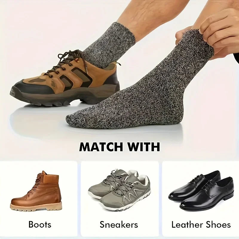 Warme Winter Socken für Herren mit Mittelhohem Schaft
